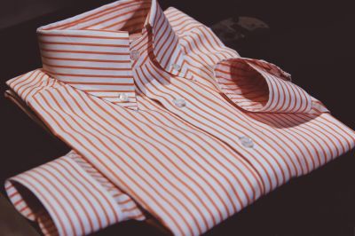 Sơ Mi kẻ màu cam 100% cotton