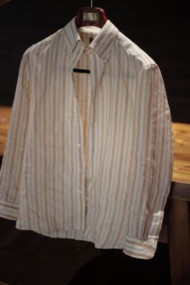 Linen Shirt buttondown collar ( 100% linen)