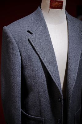Blazer Flannel họa tiết Herringbone