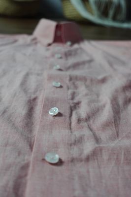 Sơ Mi cổ buttondown hồng nhạt